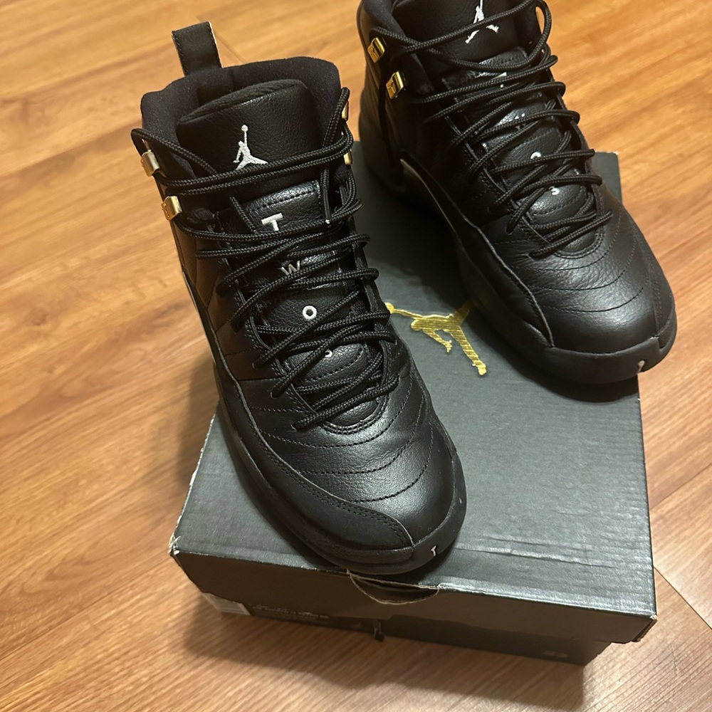 Jordan Black High-Top Sneakers with Leather Upper